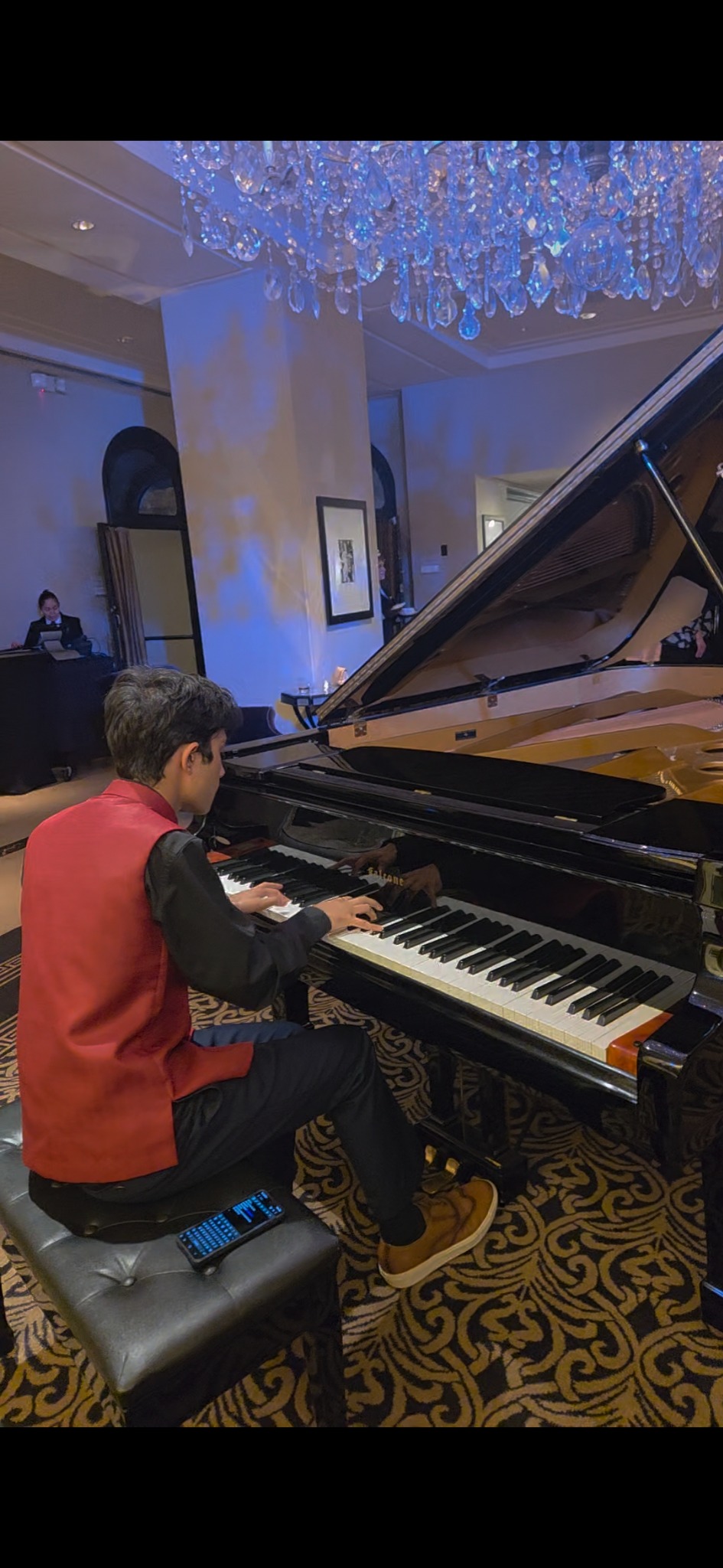 Piano performance at a gala